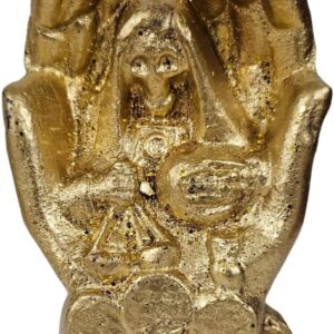 Gold Santa Muerte in Hands Figure Candle 5'