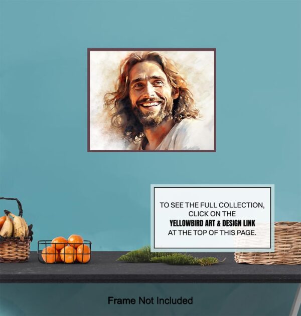 Jesus Christ Wall Decor Art - Christian Gifts for Women, Men - Inspirational Wall Decor - Religious Wall Art & Decor - spiritual Decor - Christianity God Wall Art - Jesus Poster - Jesus Wall Decor - Image 7