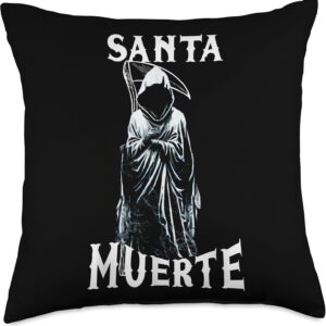 Santa Muerte Hoodies Sugar Skull Art Throw Pillow