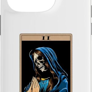 iPhone 14 Pro Praying La Calavera Catrina - Santa Muertes Tarot Art Print Case