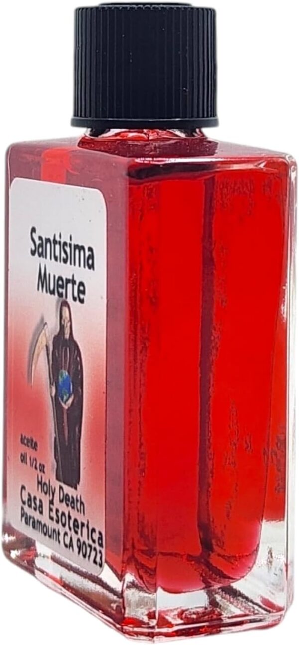 Holy Death - Red (Santisima Muerte Aceite) Spiritual Anointing Oil by CASA ESOTERICA MAGICK SPACE - -0.5 FL OZ (1PACK) - Image 3