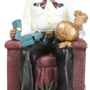 Ebros Gift Seated Jesus Malverde Cjuba Lord Angel of The Poor Figurine Narco Saint Sinaloa Religious Figurine Mexico Decor 6.25" Tall