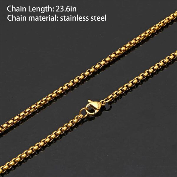 Santa Muerte Necklace Diamond 14K Gold Plated Santa Muerte Pendant Jewelry With Sickle Holiday Gift (Gold 219) - Image 3