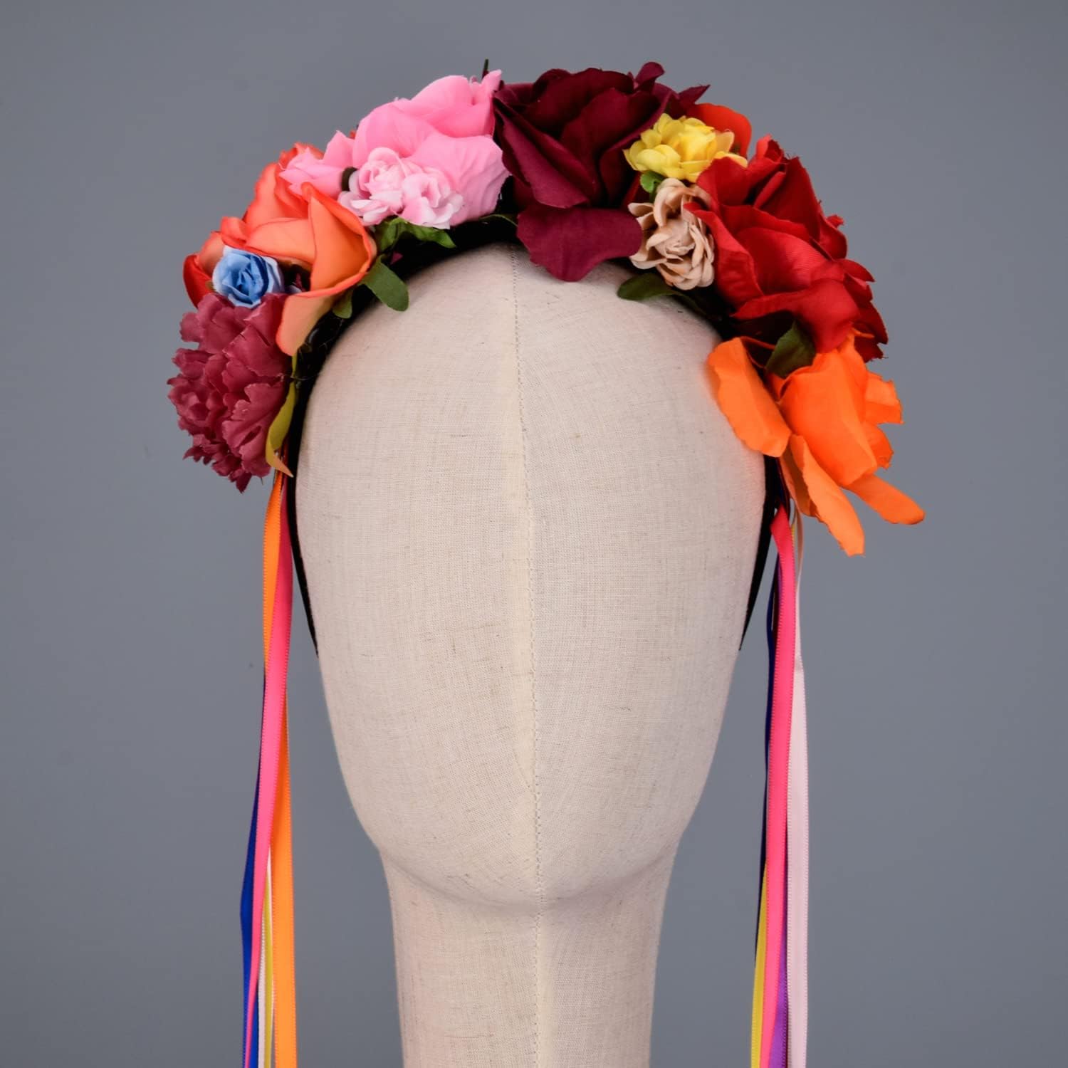 Dia de los muertos Day of the dead Headpiece Flower Crown Ribbon Headband Party Costume NC22 - Image 3