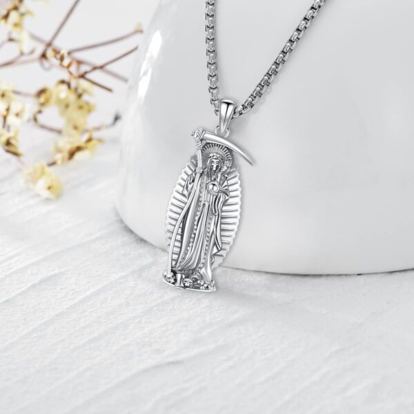 Pentagram/Celtic Knot/Witches Knot/Santa Muerte/Triple Moon Goddess/Baphomet/Hecate Necklace Sterling Silver Magic Wiccan Amulet Pagan Jewelry for Women Men - Image 2