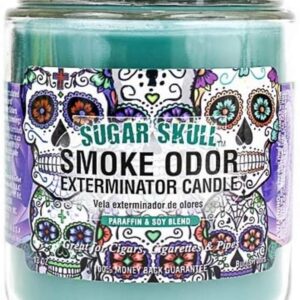 Smoke Odor Exterminator, Sugar Skull 13oz Jar Candle, 13 oz, 13 Ounce