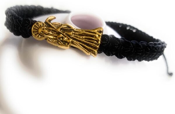 LONTCS Boys' Black and Gold Santa Muerte Bracelet - Image 5
