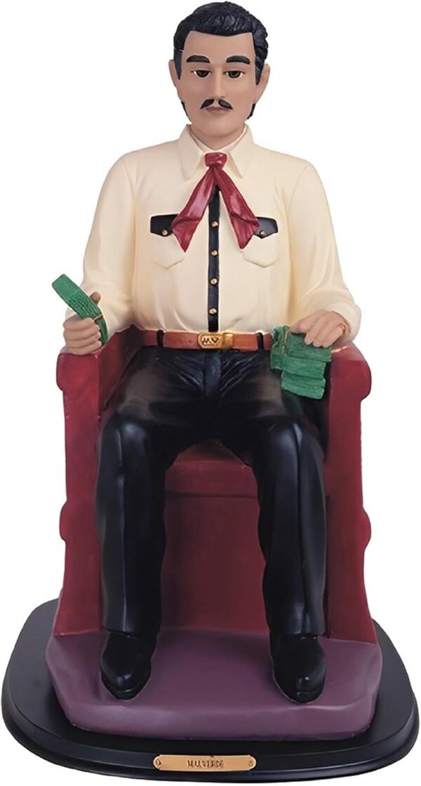 ICE ARMOR 18" H Jesus Malverde Statue Angel of The Poor Sinaloa Religious Decoration Holy Figurine
