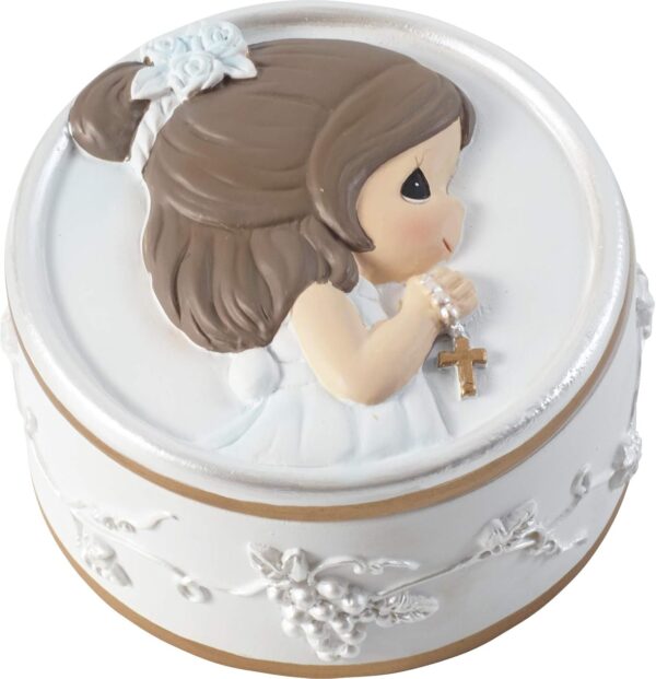 Precious Moments Rosary Box for Girls – Faith is The Light That Guides You – First Communion Gift with Pearl-Look Rosary – 202428 - Image 2