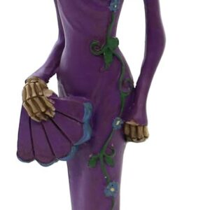 YTC Summit International Purple Fascinator Hat Skeleton Lady Day of The Dead Dia de Los Muertos Figurine