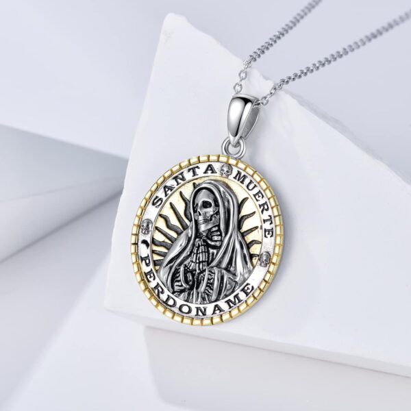 YAFEINI Saint Jude/Saint Jude/Jesus/Saint Benedict/St Michael Necklace 925 Sterling Silver Pendant Religious Protect Jewelry for Women Men - Image 3