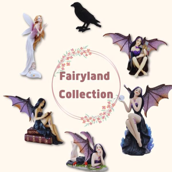 Comfy Hour Fairyland Collection 8"", Witch from The Day of The Dead, La Calavera Catrina, Día de Muertos, Halloween Figurine, Halloween Sugar Skull Decor, Polyresin - Image 6