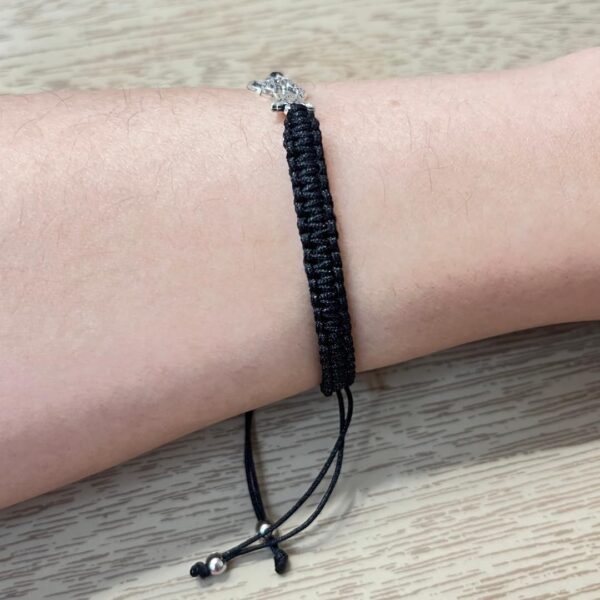 Silver Plated Grim Reaper Bracelet -Holy Death Santa Halloween Connector Pendant gift for men,women,Halloween -multiple color (BLACK) - Image 6