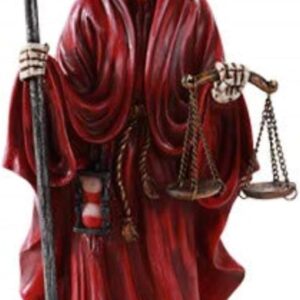 Pacific Giftware Santa Muerte Saint of Holy Death Standing Religious Statue 10 Inch (Red) Love Passion Relationship
