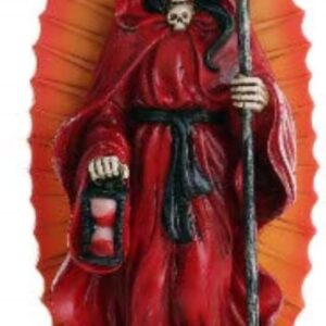Pacific Giftware Santa Muerte Saint of Holy Death Standing Religious Statue 7.25 Inch (Red) Love Passion Relationship Santisima Muerte Sculpture