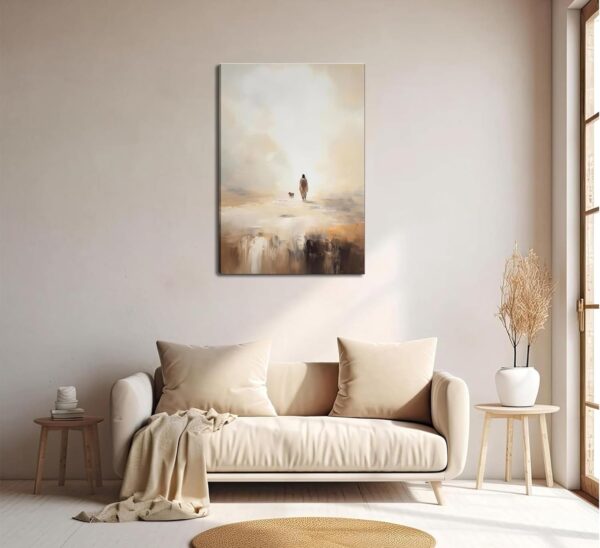 Christian Canvas Wall Art Jesus Leaves The 99 Sheep Bible Parable Story Lost Sheep Religion Painting Picture Wall Decor Poster Print for Living room Bedroom Office Home Decoration - Image 2