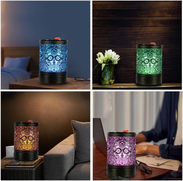 Skull Black Electric Fragrance Wax Melts Warmer Oil Melter Scented Tart Burner for Home Decor - Image 5