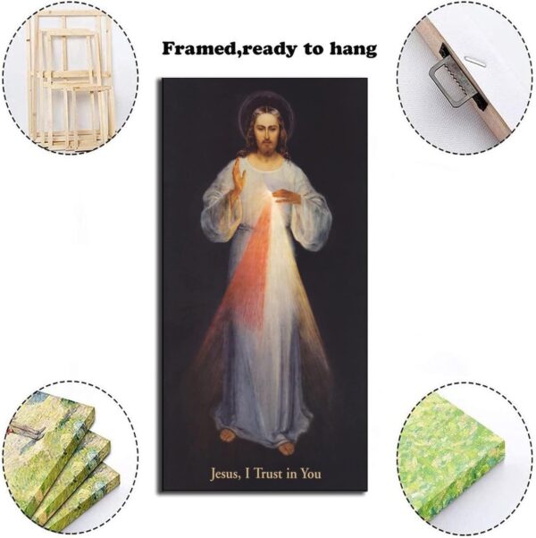 Jesus Divine Mercy Canvas Art Poster And Wall Art Picture Print Modern Family Bedroom Decor Posters 08x16inch(20x40cm) - Image 2