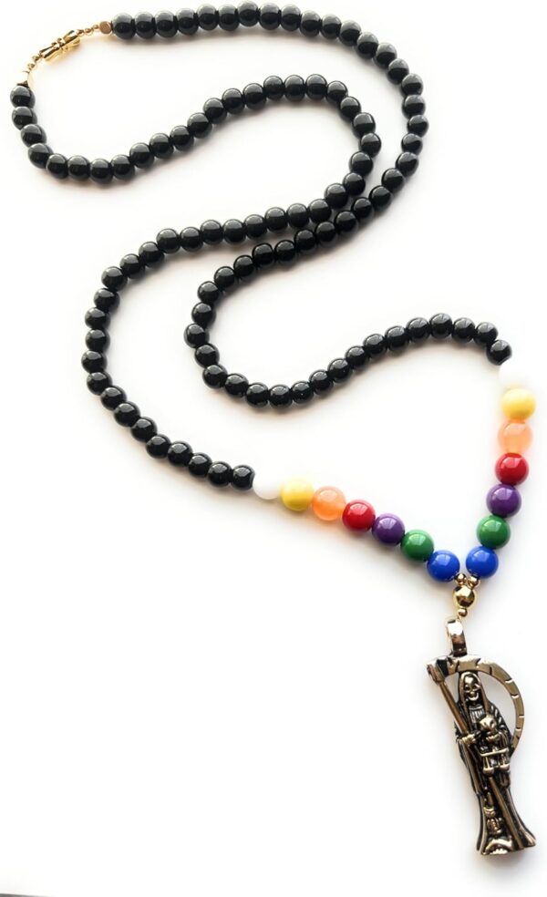 Chavarrieta Holy Death’s 7 powers rosary. Rosario 7 potencias de la Santa Muerte. - Image 2