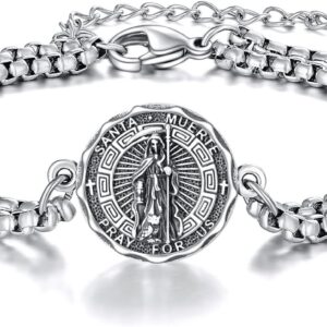 YFN Patron Saint Bracelet Sterling Silver Religious Protector Bracelet Jewelry Gifts for Women Men