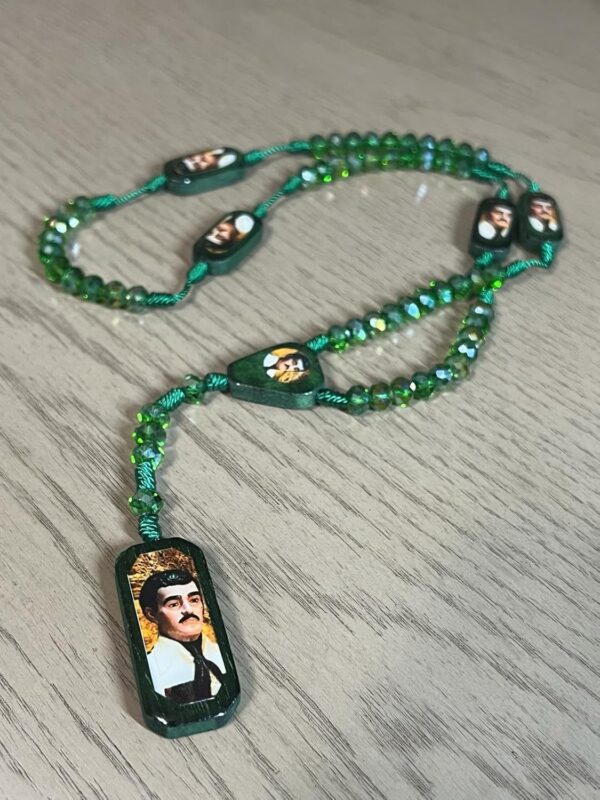 Jesus Malverde rosary necklace Rosario de Jesus Malverde - Image 4