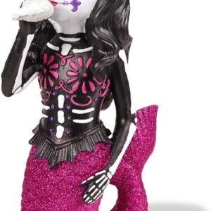 Needzo Large Dia De Los Muertos Sugar Skull Mermaid, Catrinas Mexicanas Tabletop Figurine, of The Dead Halloween Decorations, 13.5 Inches
