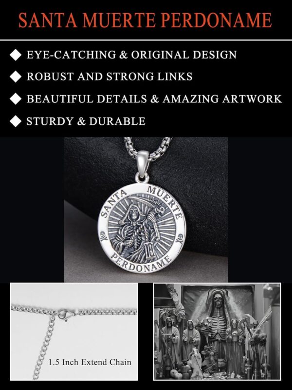 Seiyang Saint Necklace 925 Sterling Silver Patron Amulet Medal Jewelry for Men Women (with Gift Box) - Image 3