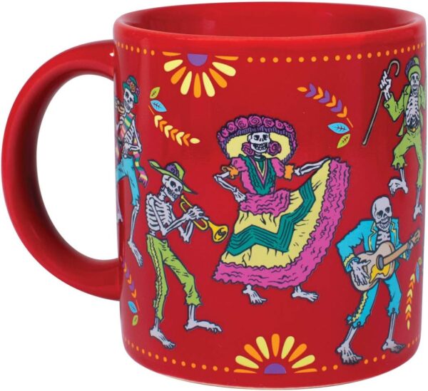 The Unemployed Philosophers Guild Day of the Dead Heat Transforming Mug - Hot Coffee Turns Shadows to Skeletons for Día de Muertos, Comes in Box, 12oz - Image 8