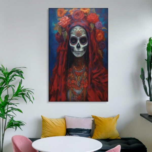 Iisrar Saint Death Painting, Santa Muerte Occult Wall Art, Mexican Folk Art, Printable Wall Art Decor Canvas Wall Art Print Poster For Home School Office Decor Frame 12x18inch(30x45cm) - Image 6
