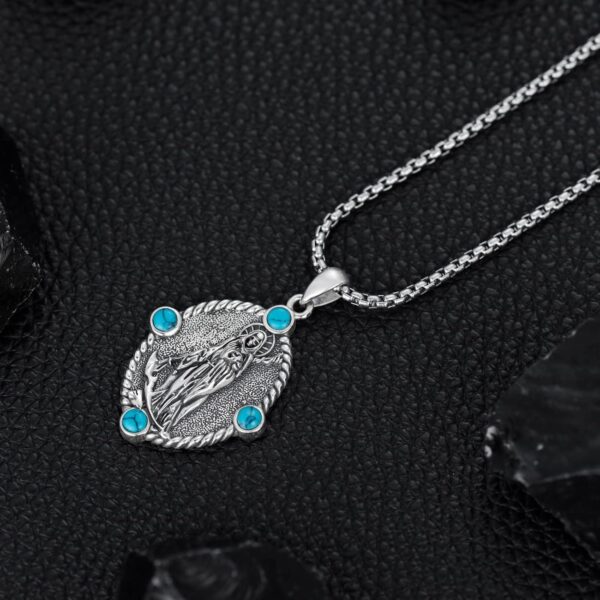 Seiyang Saint Necklace 925 Sterling Silver Patron Amulet Medal Jewelry for Men Women (with Gift Box) - Image 5