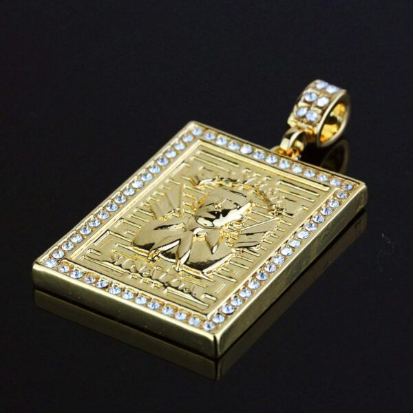 L & L Nation Mens 14k Gold Plated Cz MALVERDE Pendant Hip-Hop 6mm 24" Cuban #98 Chain - Image 2