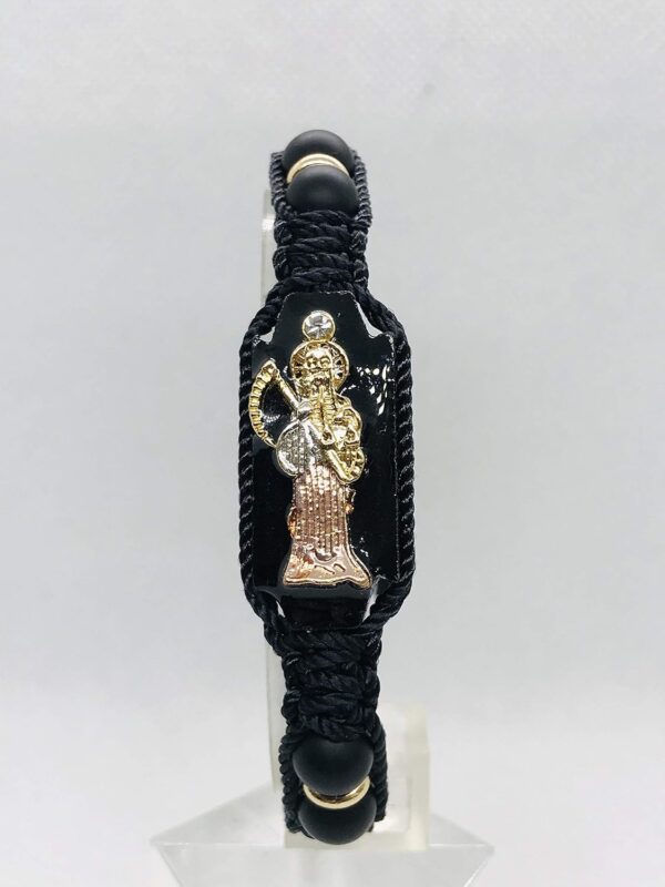 Santuario Jewelry Handmade Holy Death Black bracelet Santa Muerte 7 potencias pulsera reversible doble hecha a mano - Image 4