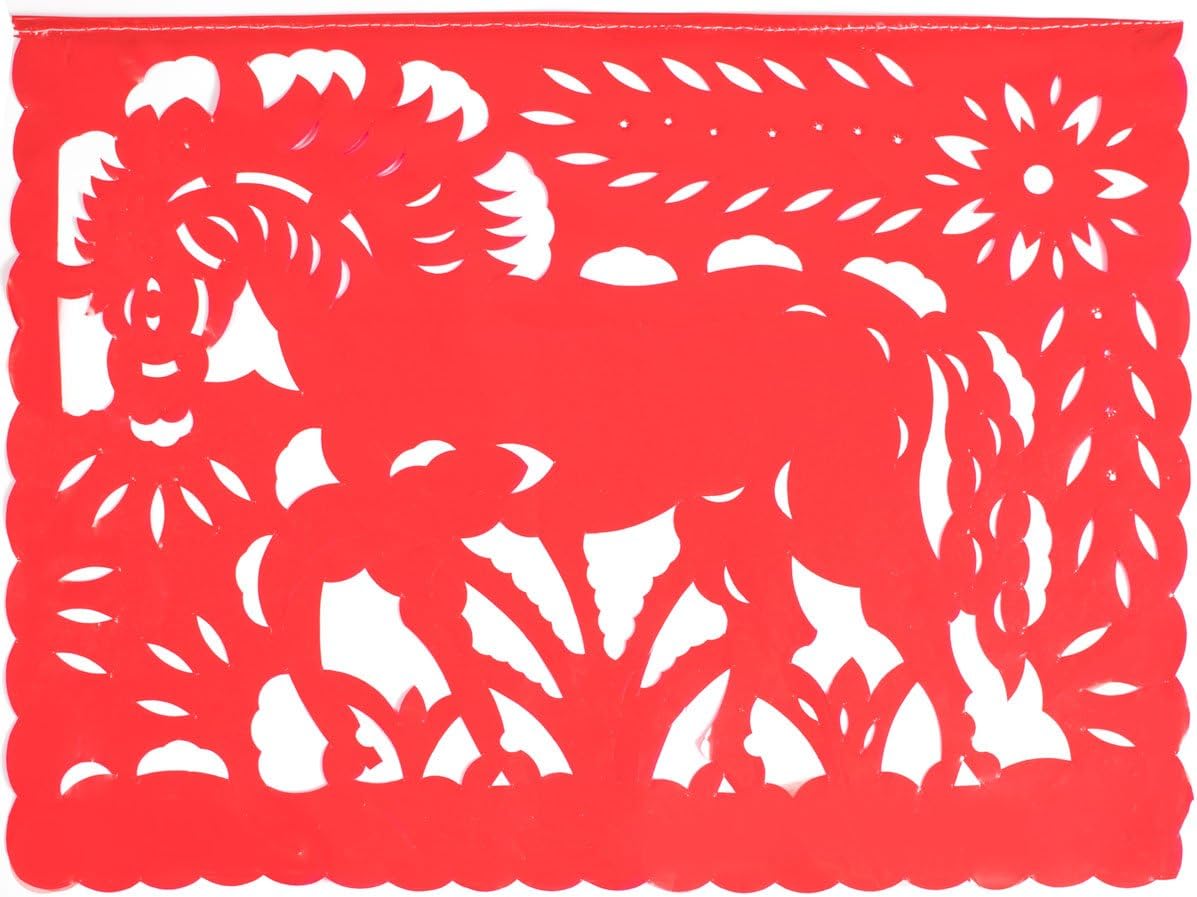 Large Plastic Papel Picado Banner - 15 Feet Long - Two Designs to choose from (3 Pack, Mexico Querido) - Image 5