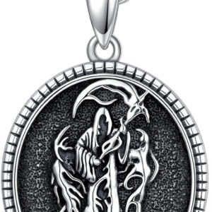 Saint Jude/Serenity Prayer/Jesus/Knights Templar/Michael/Francis/Virgin Mary/Benedict Necklace 925 Sterling Silver Amulrt Medal Pendant Jewelry Thanksgiving Day Gifts for Men Women