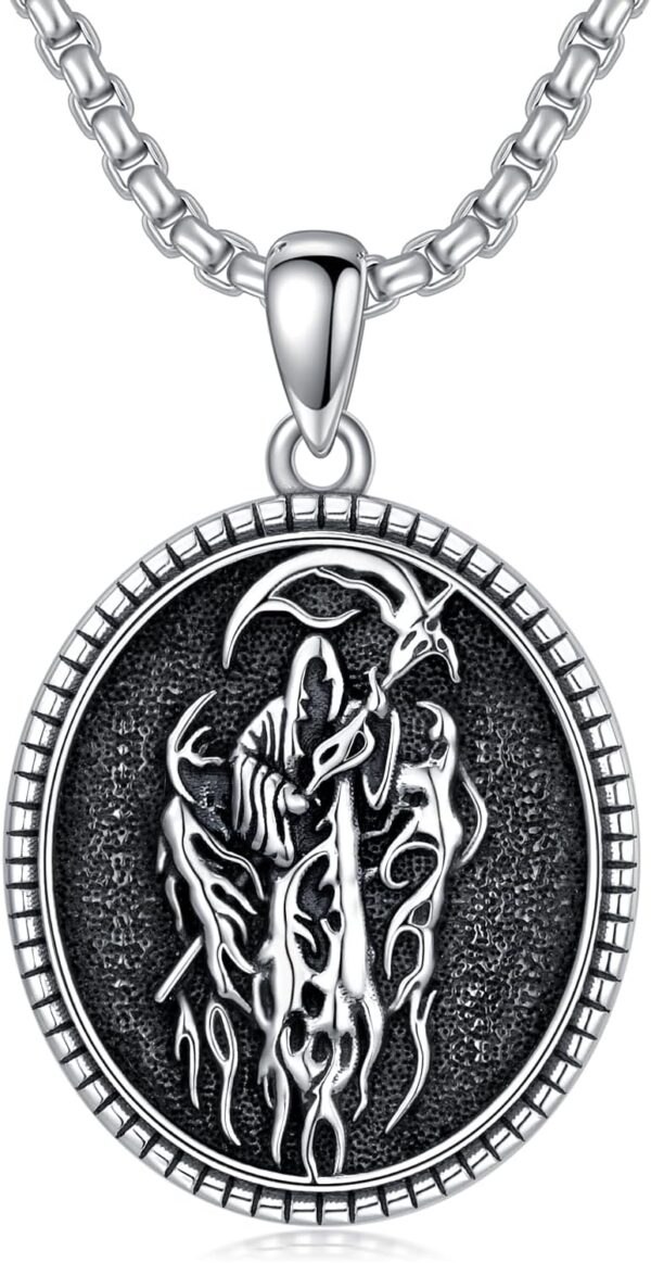 Saint Jude/Serenity Prayer/Jesus/Knights Templar/Michael/Francis/Virgin Mary/Benedict Necklace 925 Sterling Silver Amulrt Medal Pendant Jewelry Thanksgiving Day Gifts for Men Women