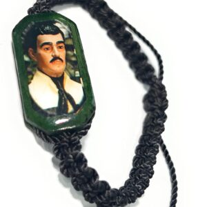 Chavarrieta Black Jesus Malverde Thread Bracelet Pulsera negra de hilo de Jesus Malverde