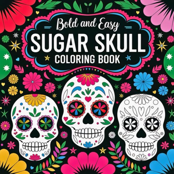 Bold and Easy Sugar Skull Coloring Book