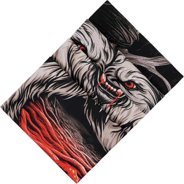 Invoibler Goth Wolf Moon Mushroom Skeleton Flowers Wall Tapestry for Bedroom (51.2 x 59.1 inches) - Image 7