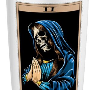 Praying La Calavera Catrina - Santa Muertes Tarot Art Print Stainless Steel Insulated Tumbler