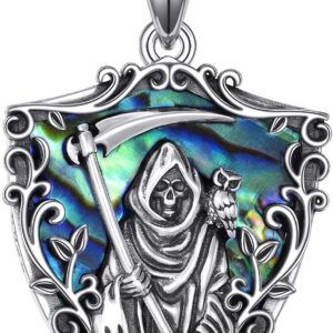 URONE Saint Jude/Santa Muerte/Pharaoh/Saint Christopher/Baphomet Necklace 925 Sterling Silver Religious Protect Necklace Baphomet Jewelry Gifts for Women Men
