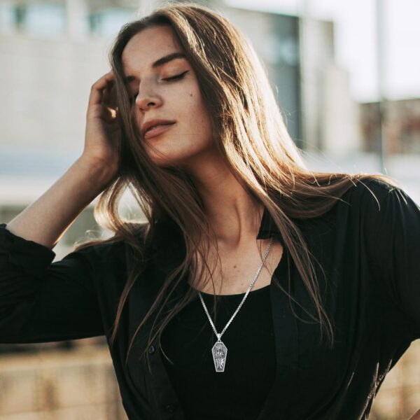 Pentagram Necklace Sterling Silver Triple Moon Goddess/Celtic Knot Witches Knot/Ankh/Sun and Moon/Hecate/Lilith/Santa Muerte/Tetragrammaton Pendant Necklace Pagan Wiccan Magic Egyptian Amulet Jewelry for Women Men - Image 5