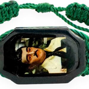 Jesus Malverde Green Corded Adjustable Bracelet Unisex Pulsera Verde Religious Gift