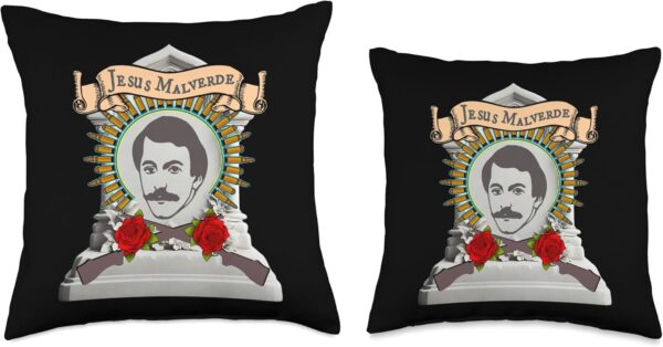 Jesus Generous Bandit Throw Pillow, 18x18, Multicolor - Image 3