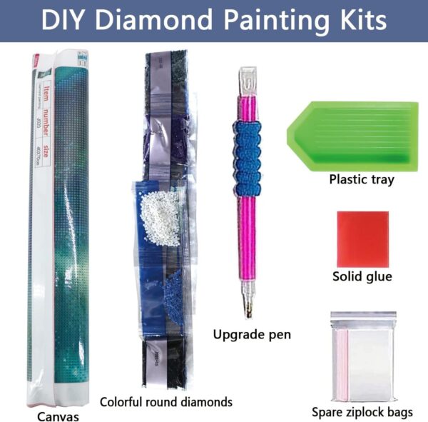 ijbnhd Skeleton Diamond Painting Kits for Adults-Valentine Diamond Art Kits for Adults Full Drill Diamond Painting Skull Gem Art and Crafts Home Decor 14x14inch - Image 5
