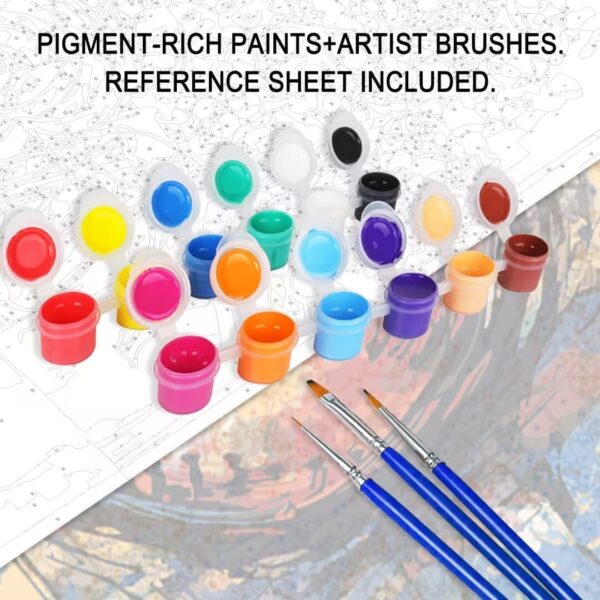 TUMOVO Skull Man Hold Flowers Paint by Numbers for Adults Beginner Graffitic Human Skeleton DIY Paint by Numbers Acrylic Paint Canvas Bedroom Decor Kits Dia de Muertos Artwork 16x20 Inch（DIY Frame ） - Image 8
