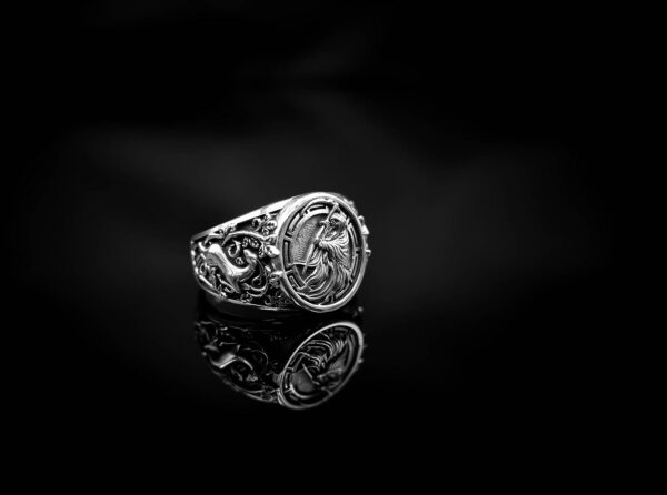 925 Sterling Silver Santa Muerte Ring Skull Jewelry Size 6-15 - Image 3