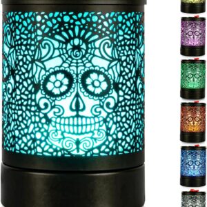 Skull Black Electric Fragrance Wax Melts Warmer Oil Melter Scented Tart Burner for Home Decor