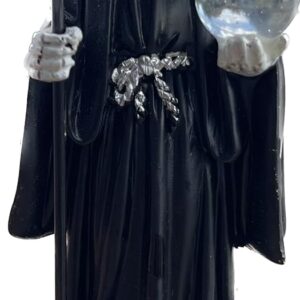 Santa Muerte Black 5" Inch Tall Statue Holy Death Grim Reaper Skull Home Decor