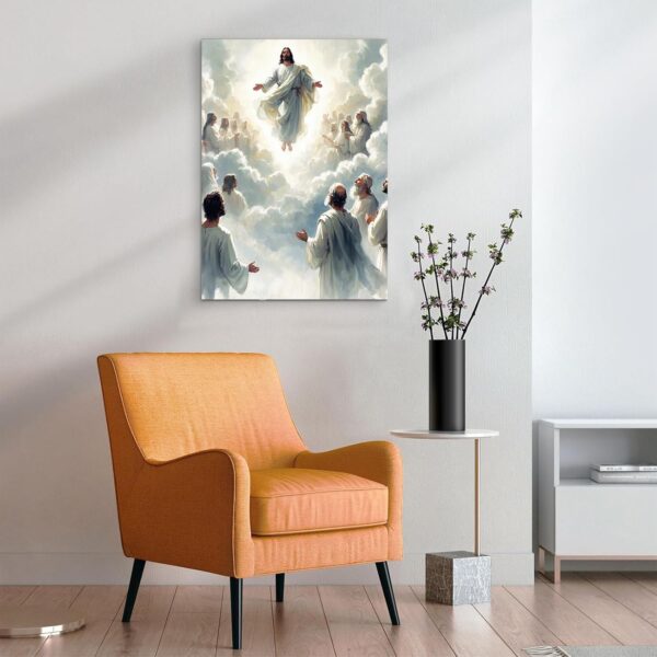 Advent Divine Mercy Jesus Savior Wall Art - Scripture Christian Home Decor with Matthew 1:23 Painting Catholic Prayer Corner Display Canvas Poster - Image 6