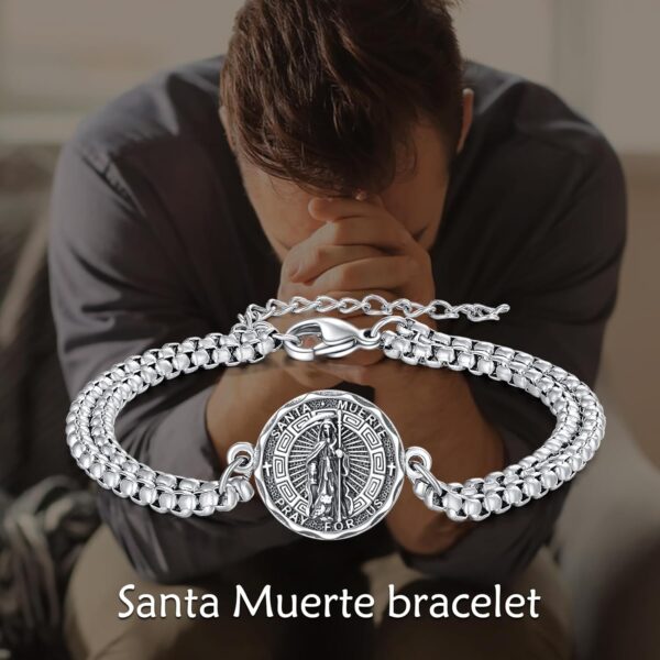 YFN Patron Saint Bracelet Sterling Silver Religious Protector Bracelet Jewelry Gifts for Women Men - Image 6